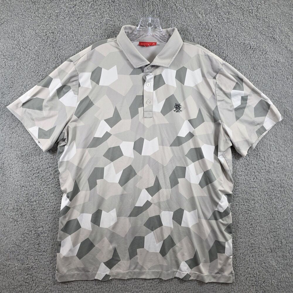 Redvanly Men's Golf Polo Shirt Grey Size XL